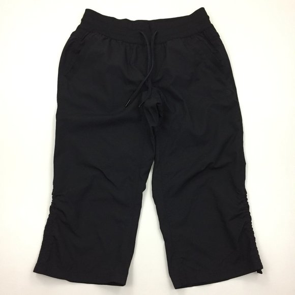 THE NORTH FACE Black Adjustable Tie Leg/Hem Drawstring Waist Crop Hiking Pant - Picture 1 of 11